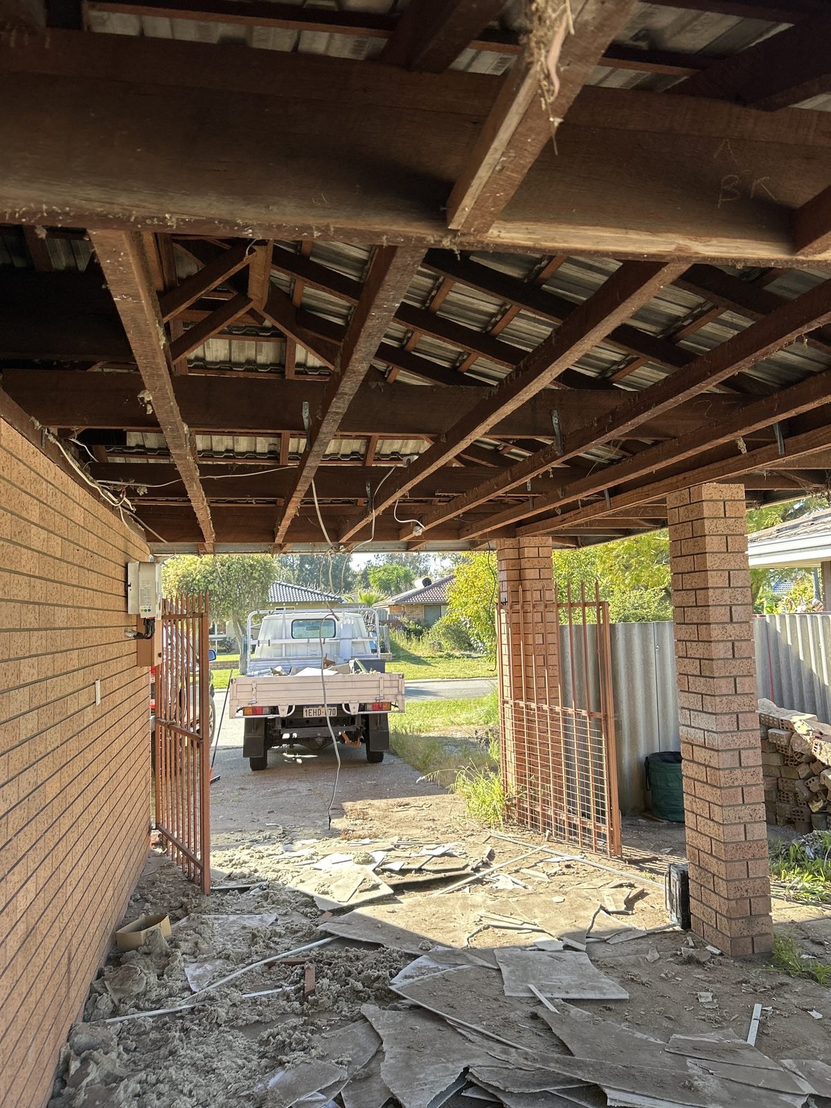 Garage ceiling before — Bassendean