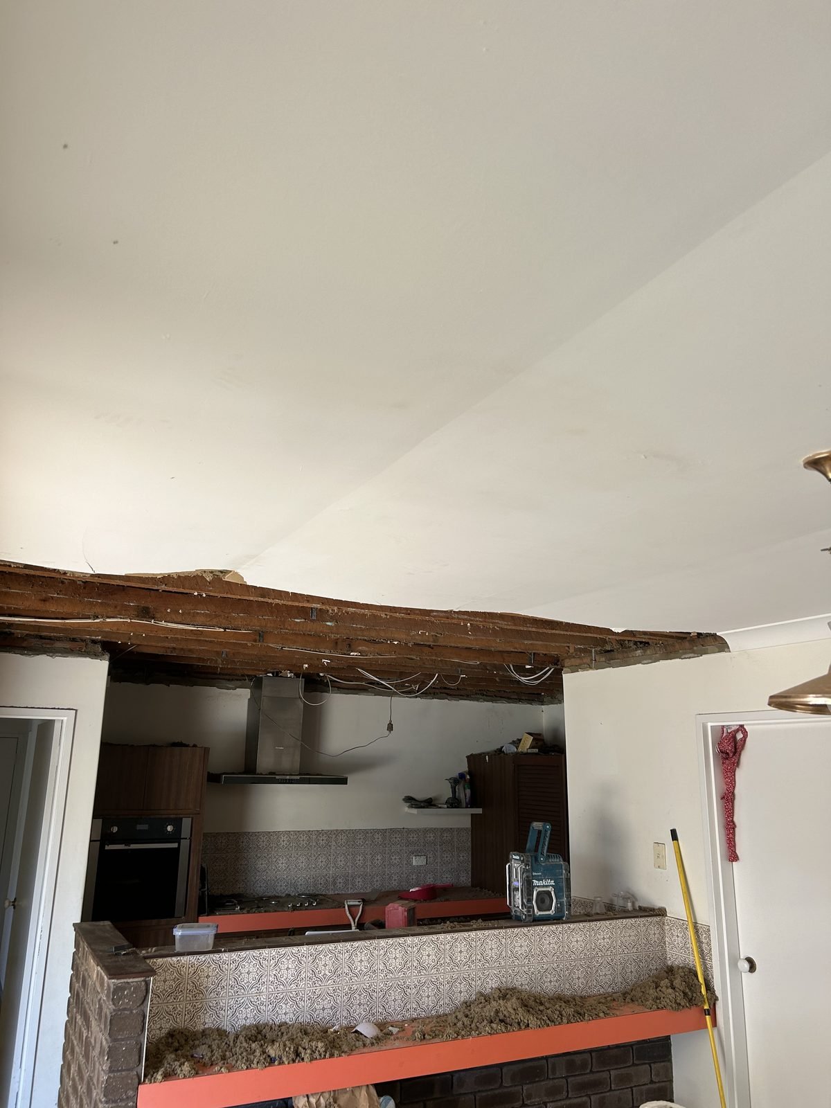 Partial ceiling before — Forrestfield