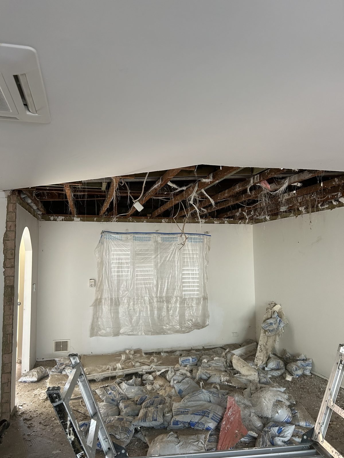 Sagging ceiling before — Perth