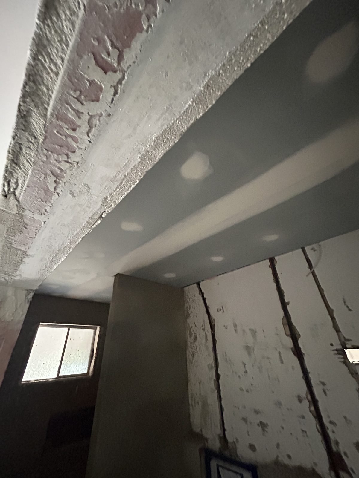 Bathroom ceiling reframed and plastered — Perth