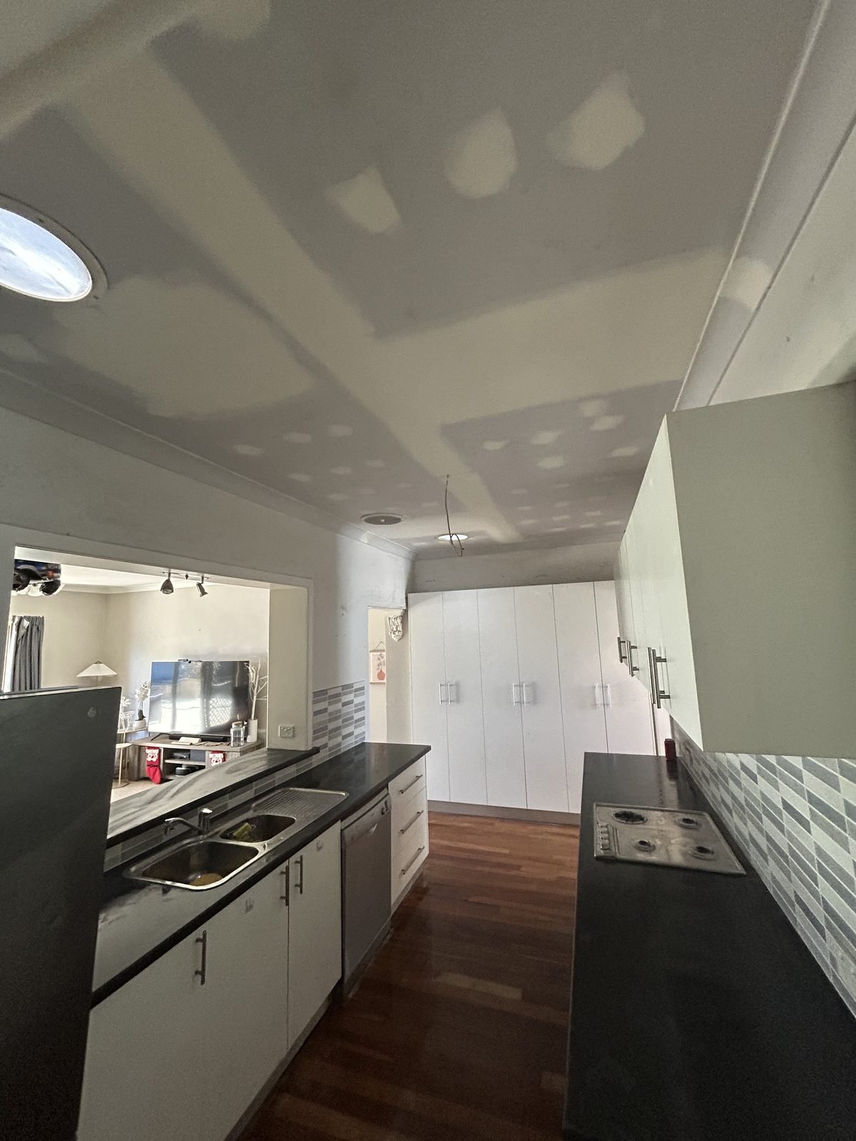 Collapsed kitchen ceiling completed — Ashfield