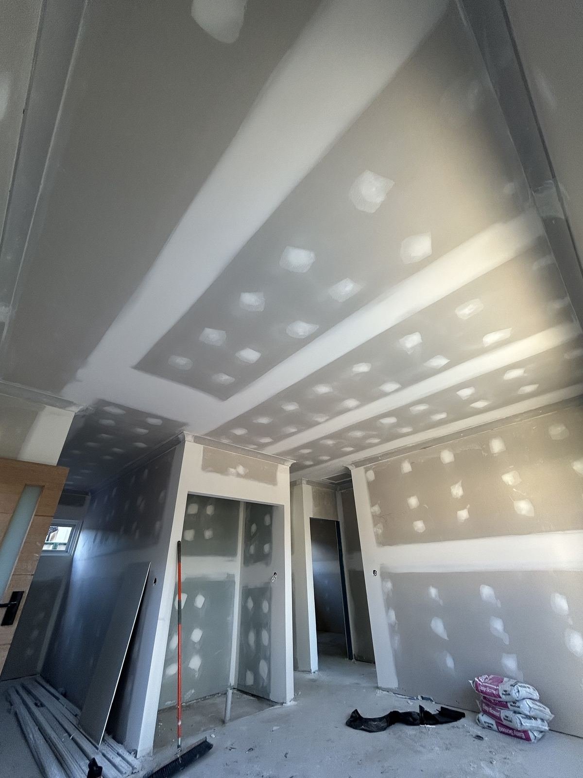 New build ceiling and cornice set to a paint-ready finish, Perth
